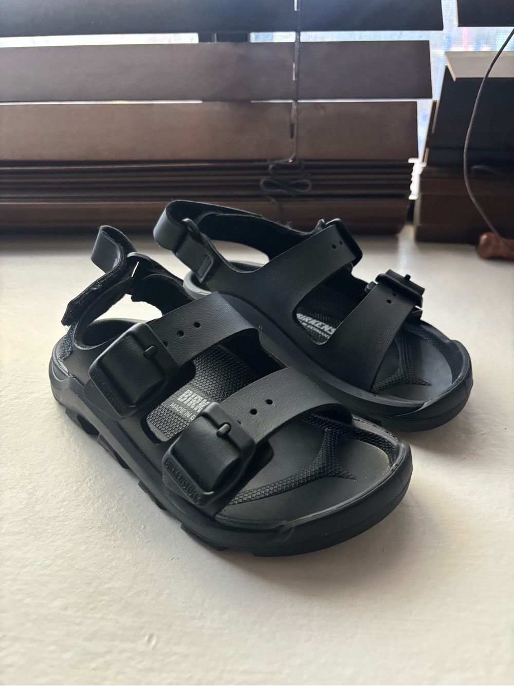 Birkenstock Black Kids Double-Strap Sandals